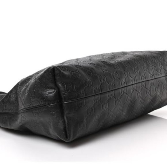 Gucci Guccissima Medium Icon Bit Hobo Black - Picture 6 of 9